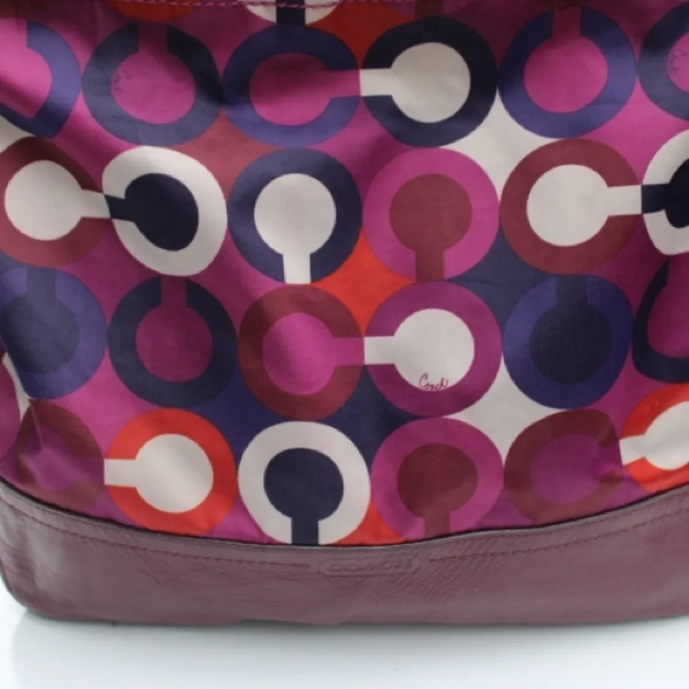 Coach Multi color signature logo hobo bag